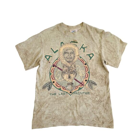 Vintage Other - Vtg Alaska The Last Frontier Tie Dye T Shirt Medium